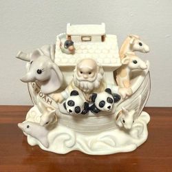 Noahs Ark Animals Ivory With Trim Of Gold Ceramic Bank Money By Lenox Baby Kids Toddler Home Bedroom Decoration Accent