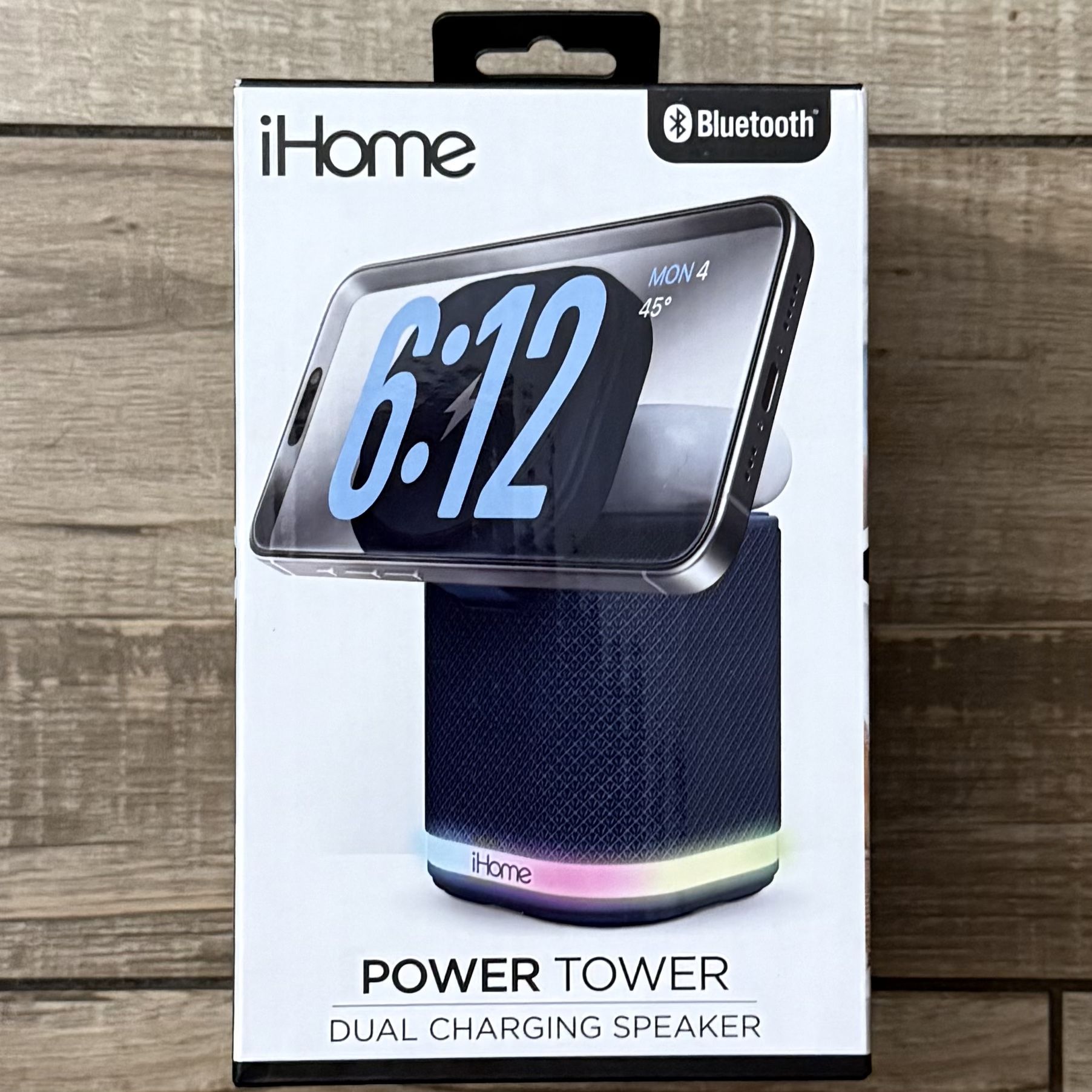 Power Tower Dual Wireless Charging Speaker (Brand New)