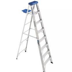 WERNER.  8ft High Non-Slip Aluminum Ladder