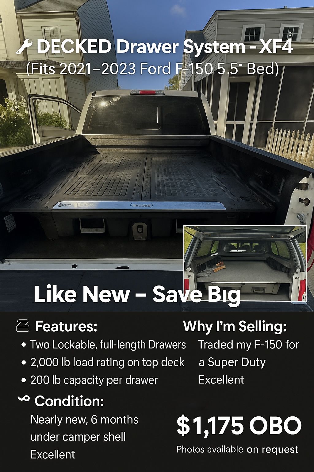 Decked Bed Drawers F150 Short Bed