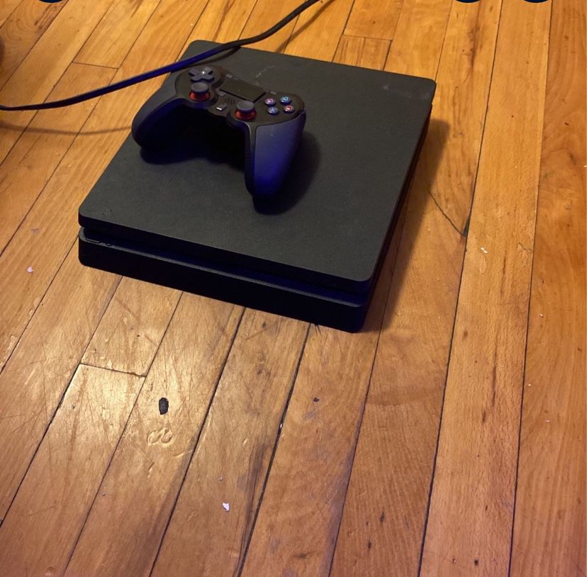 ps4 with controller and wires 