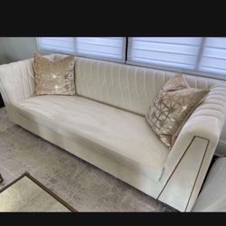 Tov Furniture Cream Sofa 