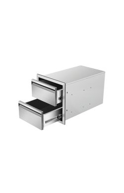 Outdoor Kitchen Drawers Stainless Steel, Flush Mount BBQ Island Built-in Drawer Weatherproof for Outdoor Kitchen Island and Grill Station (14"W x 15"H