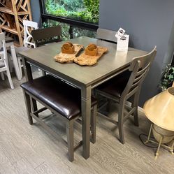 Gray Counter Height Dining 5 Piece Set - Pacific 