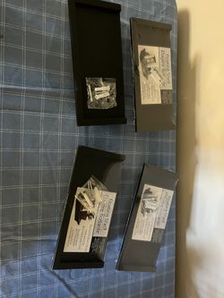 Set of  4 Small black floating shelves