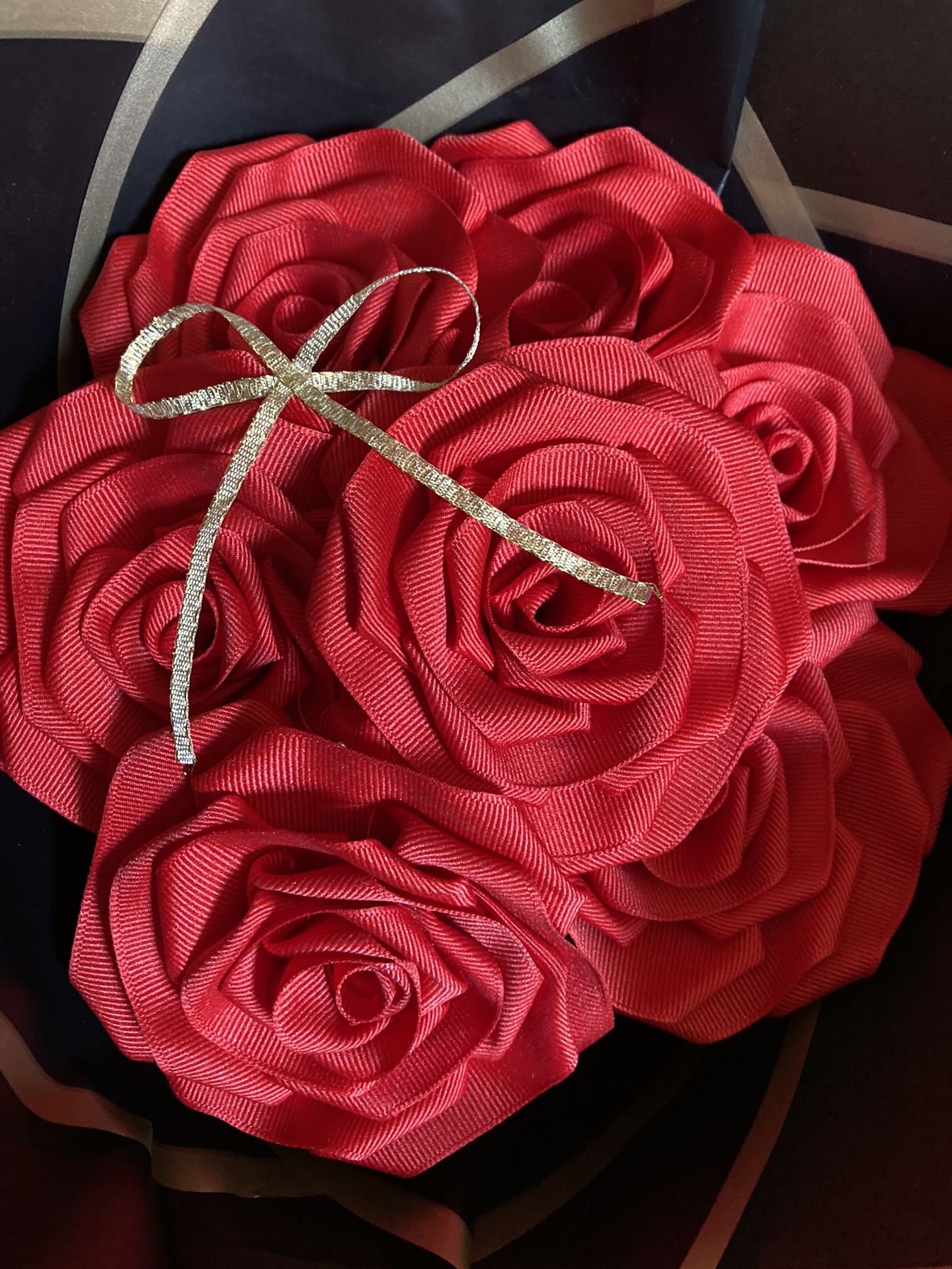 Flowers bouquet Eternal roses Ribbon roses