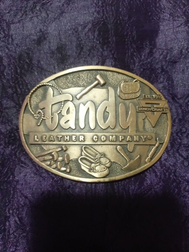 Tandy Leather Company Brass Belt Buckle