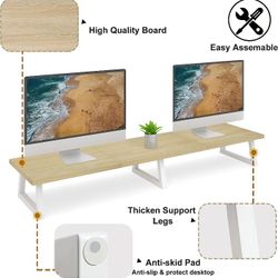 42" Teamix Large Dual Monitor Riser Stand