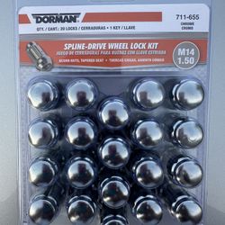 16 Piece Lugs Nuts For Custom Rims W/key