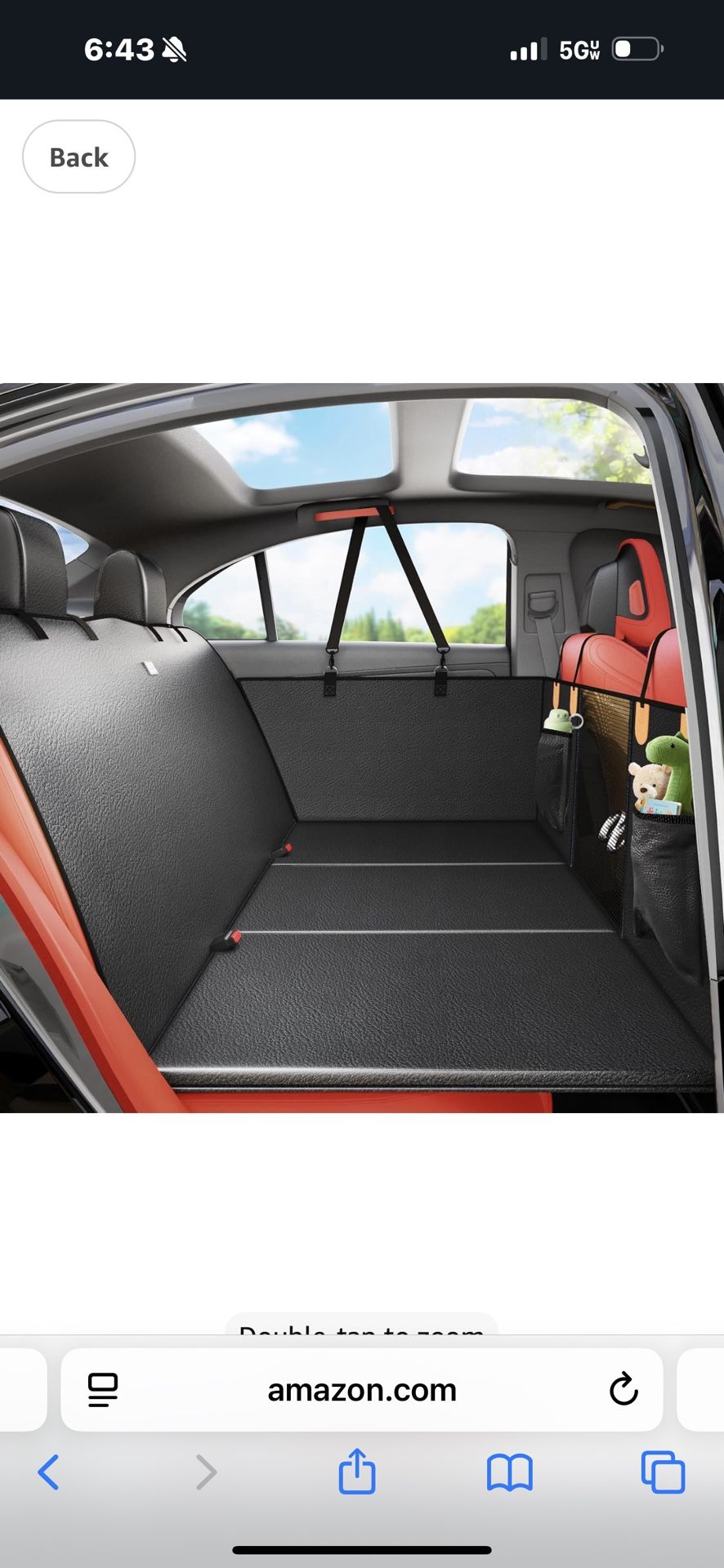 100% Brand New 2025 Upgraded Dog Car Seat Cover for Back Seat with Hard Bottom, Scratch-Resistance
