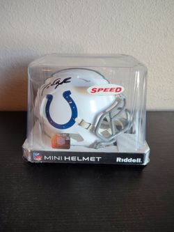NFL Colts Paris Campbell Signed Mini Helmet