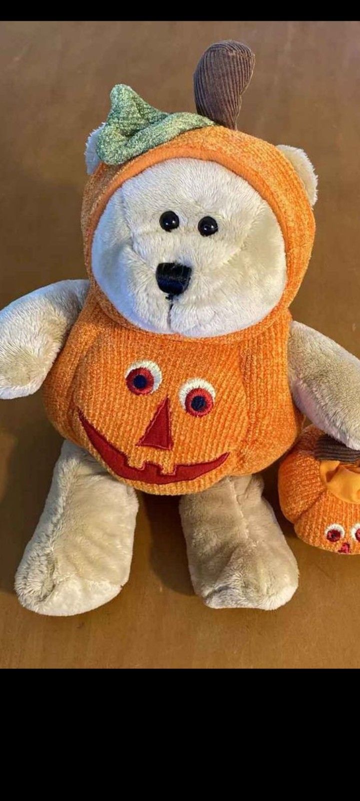 Starbucks Bearista Halloween Jack O Lantern Teddy Bear 2008 10" 77th Edition