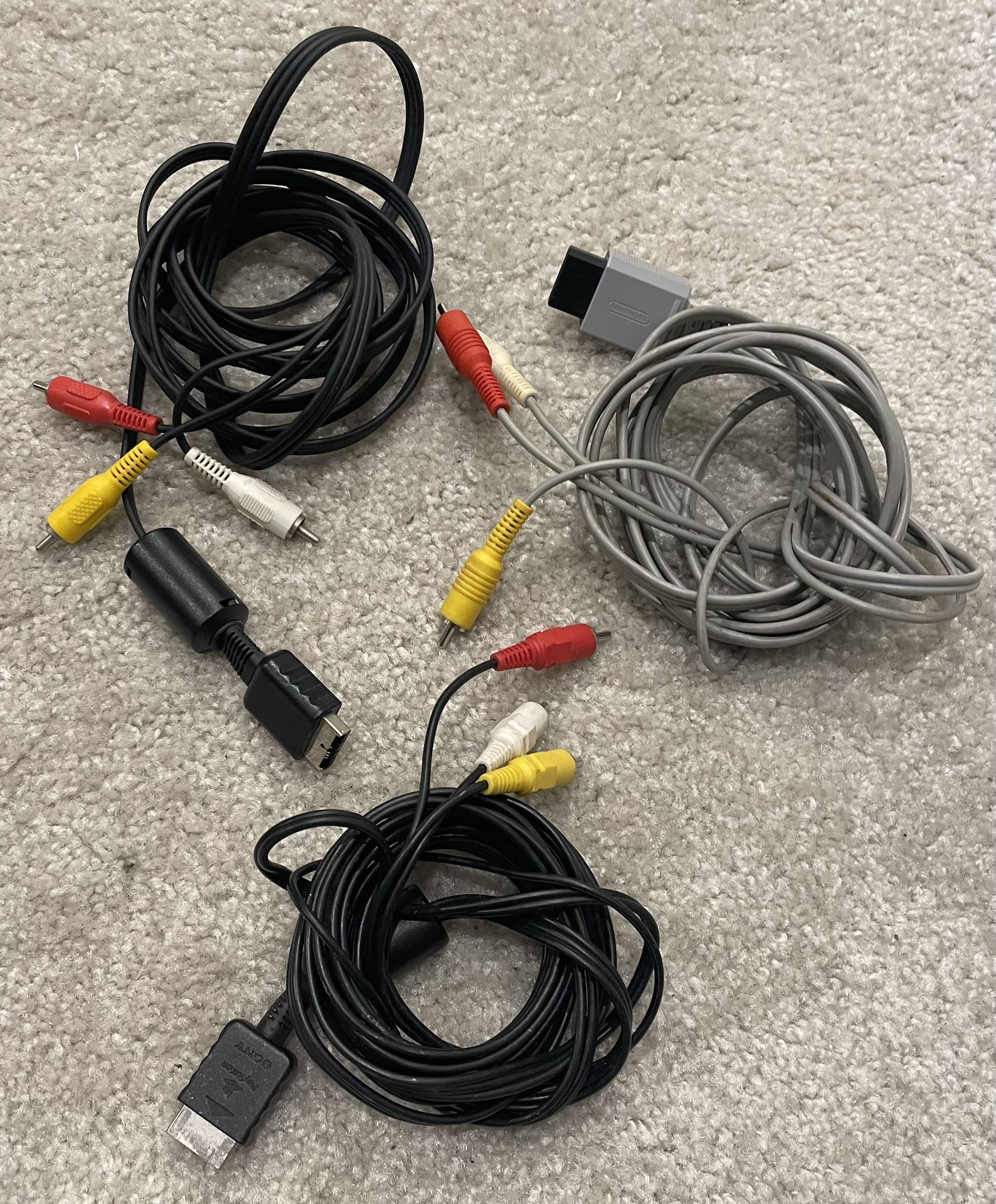 Three Cables For Nintendo playstation  