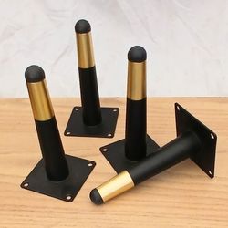 Set Of Four Black And Gold Sofa Legs
