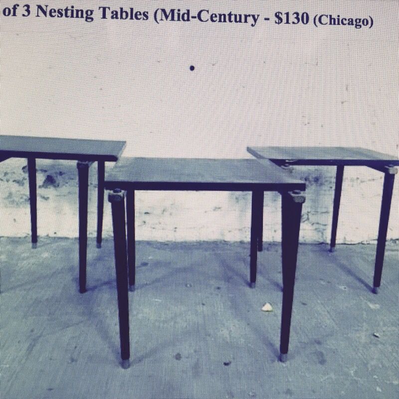 MCM- mid century stacking tables /end tables