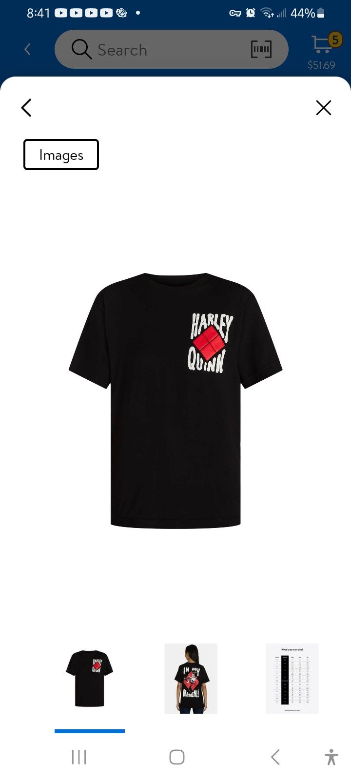 NWT Harley Quinn Women's Size M Tee