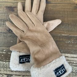 NEW UGG ULTRA SOFT LEATHER FLEECED GLOVES