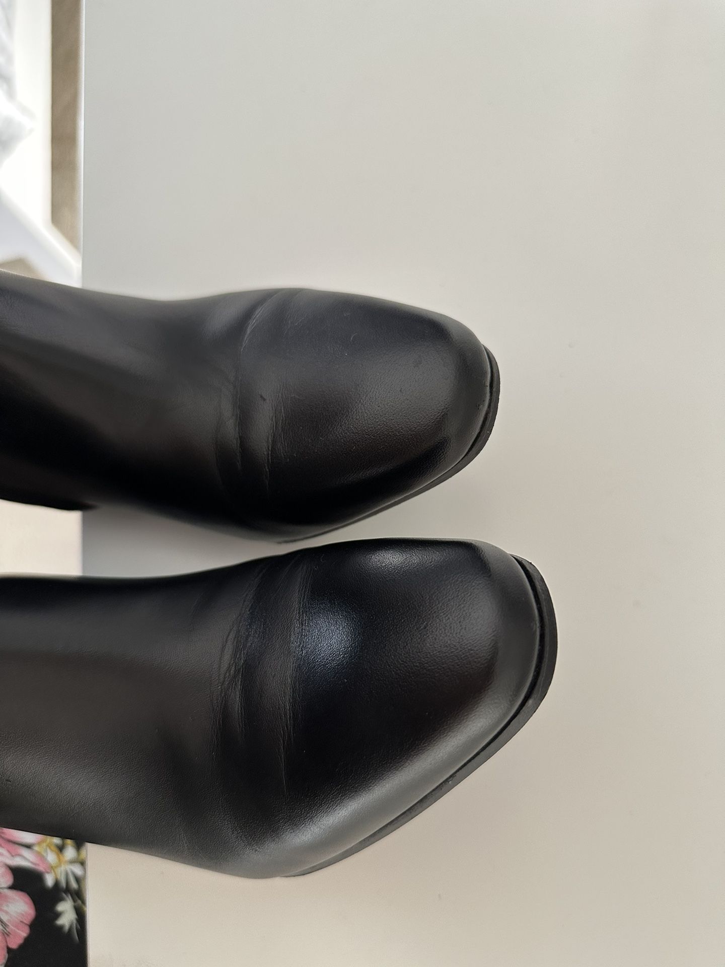 ZARA BLACK LEATHER OVER THE KNEE BOOTS ZIP & BLOCK HEEL 2011 ZARA BLACK LEATHER OVER THE KNEE BOOTS ZIP & BLOCK HEEL 2011