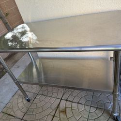 Stainless Steel 2-Tier Work Table