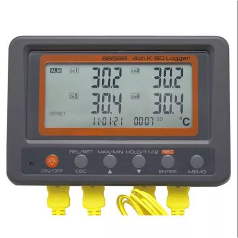 AZ88598 Multi-Channel Digital Thermometer 4 Channel K Type SD Card Data Logger