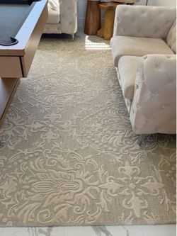 10 x 14 Sage Ivory Wool Rug