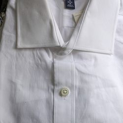 Tommy Hilfiger White Slim Fit Stretch Dress Shirt M (15 32/33)