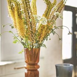 Anthropologie cinch amber glass vase