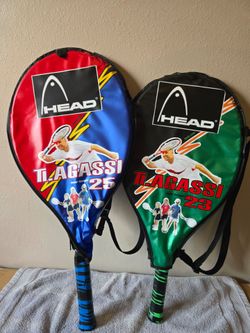 HEAD Ti. Agassi Junior Tennis Racquets 23 & 25 Lot of 2 with Covers