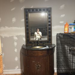 Somerset Demilune Bath Vanity With Mirror by Ethan Allen