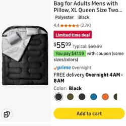 YOTRUTH Sleeping Bag Black/blue
