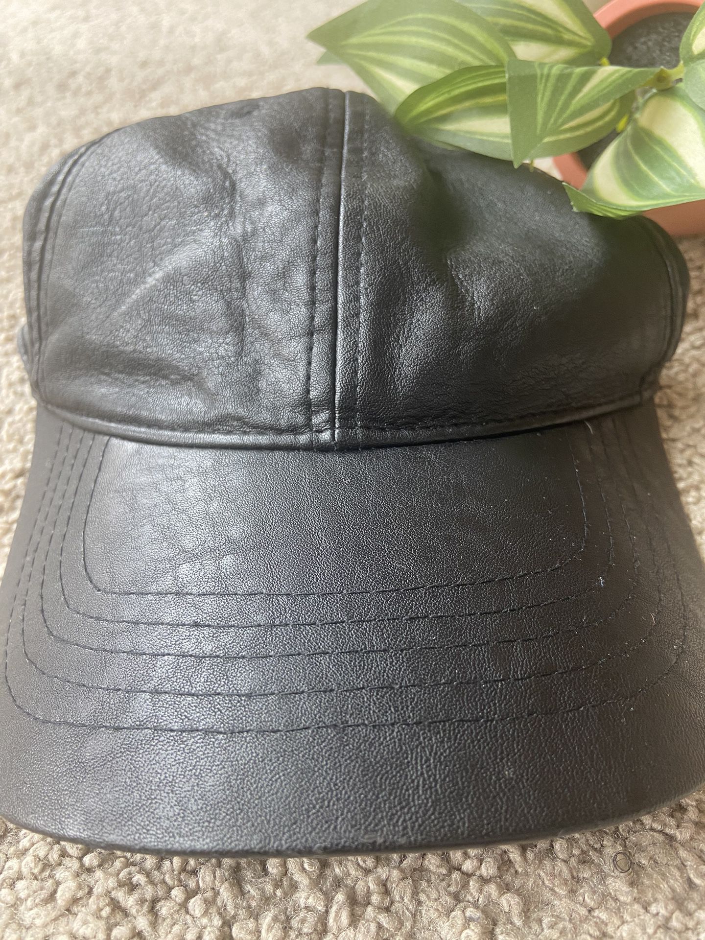Faux Leather Hat