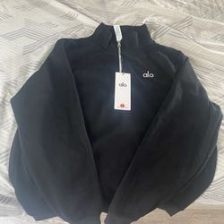 Alo Yoga Black Quarter zip