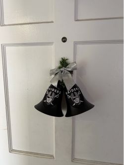 Raiders Christmas door ornament 10x10inches Los Angeles Oakland Las Vegas