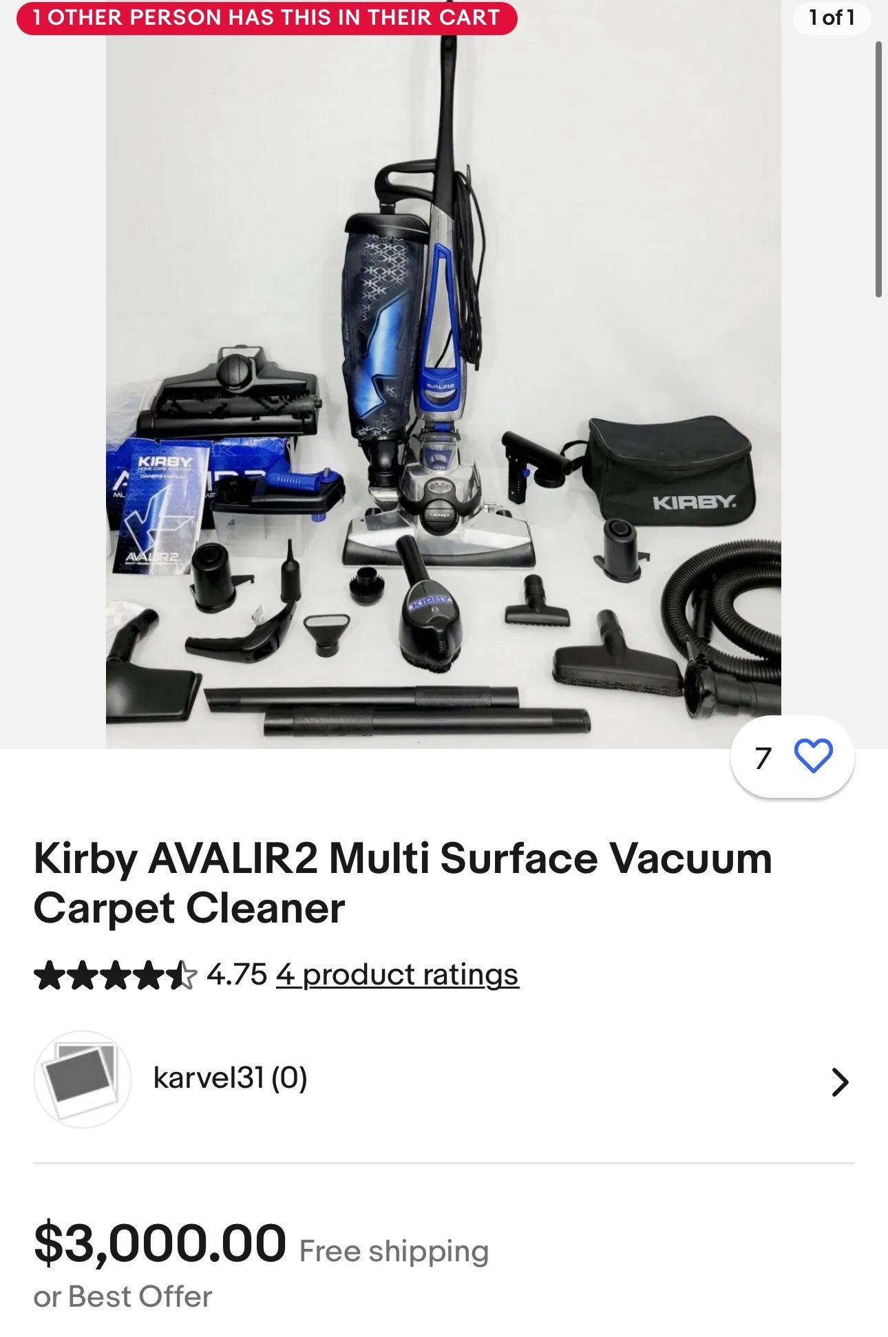 Kirby Avalir2 W/ Shampooer
