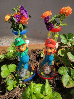 Mario And Luigi Flower Vases