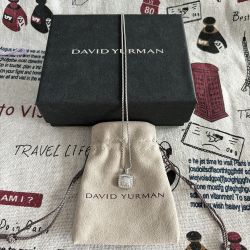 Sterling Silver Square Pendant Necklace 