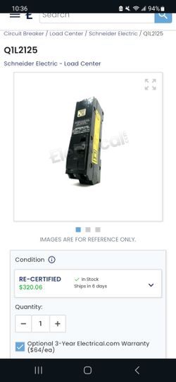 Square D 125 Amp Breaker