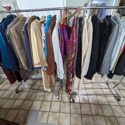 1960s+ Vintage And New Shirts, Jackets, Coats, Suit Jackets, Scarves, Purses, Etc Men's And Womens
