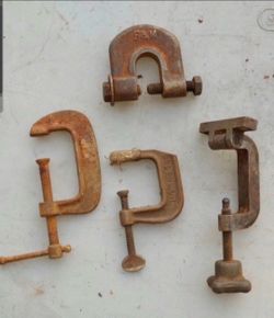Vintage Clamps Various Tools Hardware