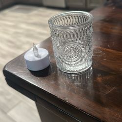 Glass Candle Votive And Tea Lights.