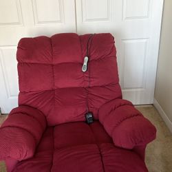 Plush Red Recliner