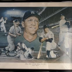 Mickey Mantle Compilation Lithograph Artist Proof 21/60 By Ted Watts