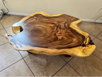 🔥 One-of-a-Kind Monkeypod Wood Coffee Table – Live Edge – Solid Wood 🔥