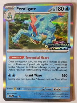 PRERELEASE Feraligatr Temporal Forces Stamped