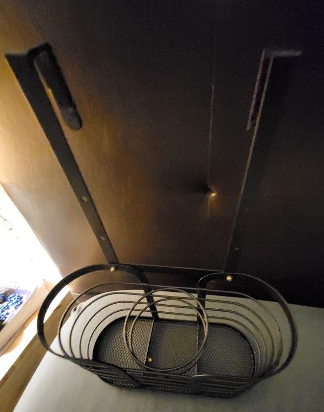 NEW-NEVER USED Metal Over The Cabinet Door basket Organizer