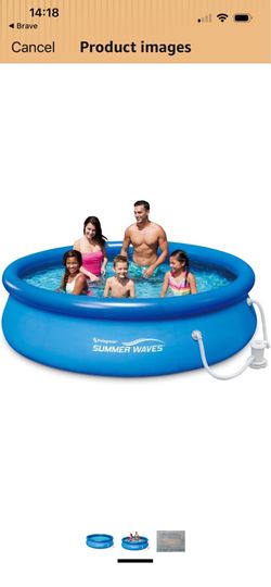 Intex 10’ X 30” round pool w/ Sand filter pump and accessories