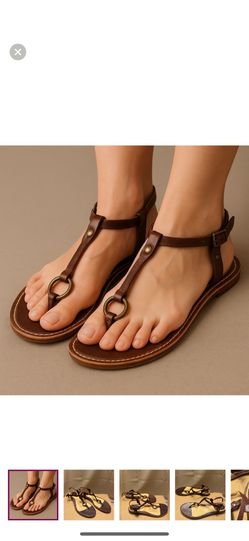 Frye Mary Harness sandals in size 8.5. These gorgeous all-leather flat sandals