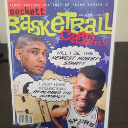 Tim Duncan Rookie Spurs NBA basketball Beckett magazine 