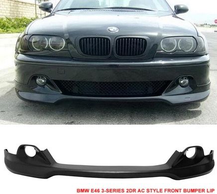 2004-2006 BMW E46 3-Series LCI AC Style Unpainted Front Bumper Lip PU  