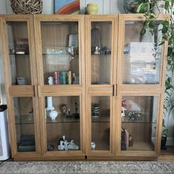 Natural Wood Storage Cabinet